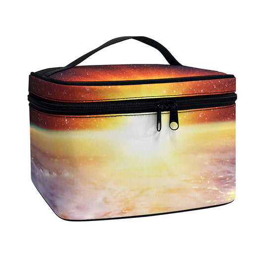 Sunrise Earth Print Travel Makeup Bag