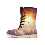 Sunrise Earth Print Winter Boots