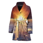 Sunrise Earth Print Women's Bathrobe