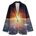 Sunrise Earth Print Women's Cotton Blazer