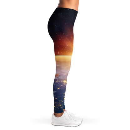 Sunrise Earth Print Women's Leggings