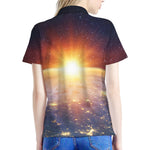 Sunrise Earth Print Women's Polo Shirt