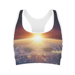 Sunrise Earth Print Women's Sports Bra
