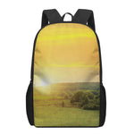Sunrise Field Print 17 Inch Backpack