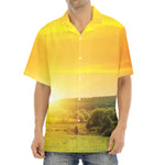 Sunrise Field Print Aloha Shirt