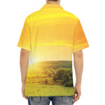 Sunrise Field Print Aloha Shirt