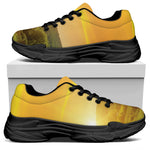 Sunrise Field Print Black Chunky Shoes