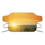 Sunrise Field Print Car Windshield Snow Cover