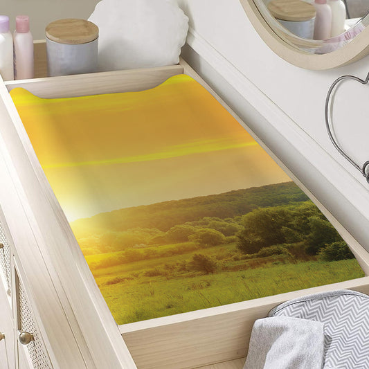 Sunrise Field Print Changing Pad Cover