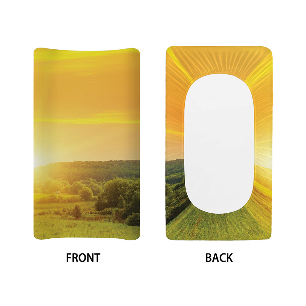 Sunrise Field Print Changing Pad Cover