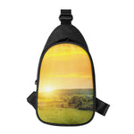 Sunrise Field Print Chest Bag