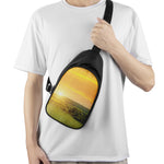 Sunrise Field Print Chest Bag