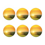 Sunrise Field Print Coaster Set