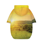 Sunrise Field Print Dog Zip Up Hoodie