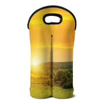 Sunrise Field Print Double Neoprene Wine Tote