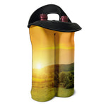Sunrise Field Print Double Neoprene Wine Tote