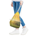 Sunrise Field Print Drawstring Bag
