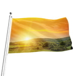 Sunrise Field Print Flag