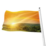 Sunrise Field Print Flag