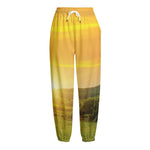 Sunrise Field Print Fleece Lined Knit Pants