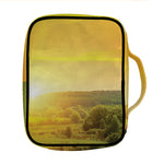 Sunrise Field Print Front Pocket Bible Bag