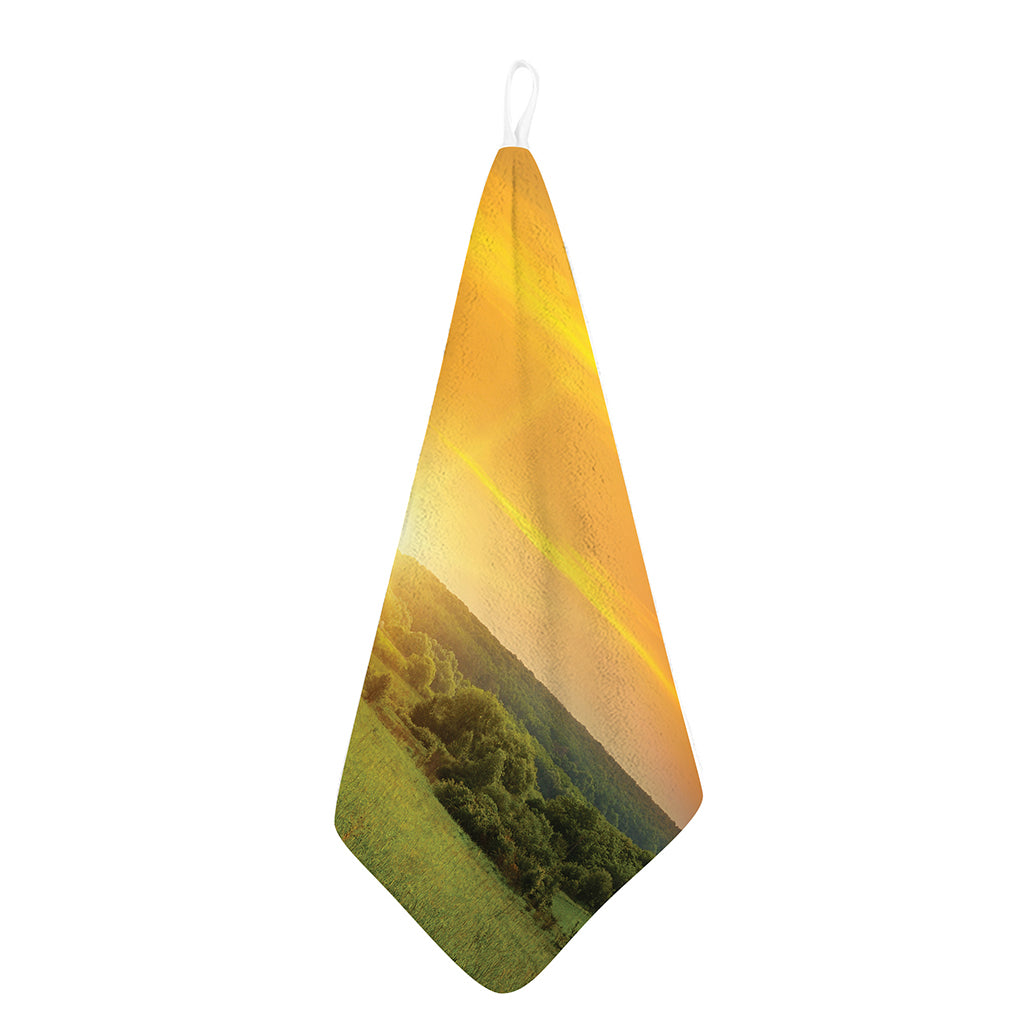 Sunrise Field Print Hand Towel