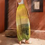 Sunrise Field Print Harem Pants