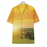 Sunrise Field Print Hawaiian Shirt