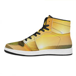 Sunrise Field Print High Top Leather Sneakers