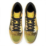 Sunrise Field Print High Top Leather Sneakers