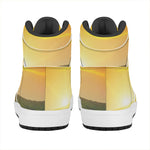 Sunrise Field Print High Top Leather Sneakers