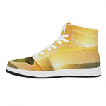 Sunrise Field Print High Top Leather Sneakers