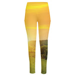 Sunrise Field Print High-Waisted Pocket Leggings