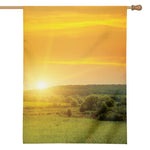 Sunrise Field Print House Flag