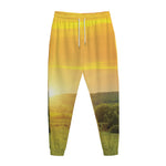 Sunrise Field Print Jogger Pants