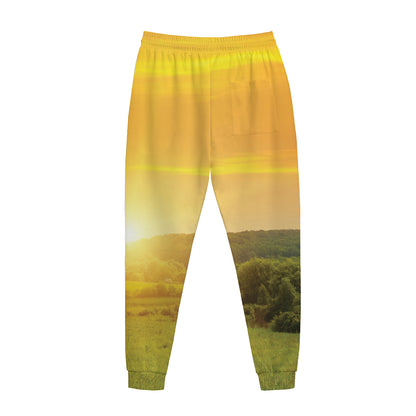 Sunrise Field Print Jogger Pants