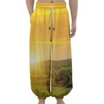 Sunrise Field Print Lantern Pants