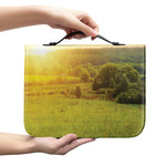 Sunrise Field Print Leather Bible Cover