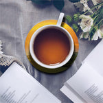 Sunrise Field Print Leather Coaster Set