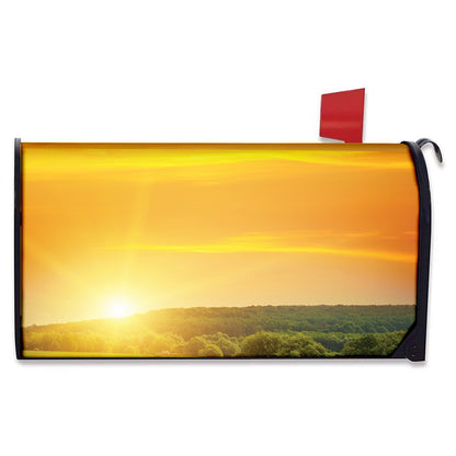 Sunrise Field Print Mailbox Cover