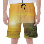 Sunrise Field Print Men's Beach Shorts
