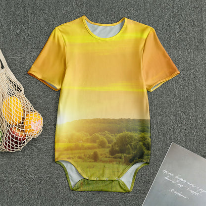 Sunrise Field Print Men's Bodysuit