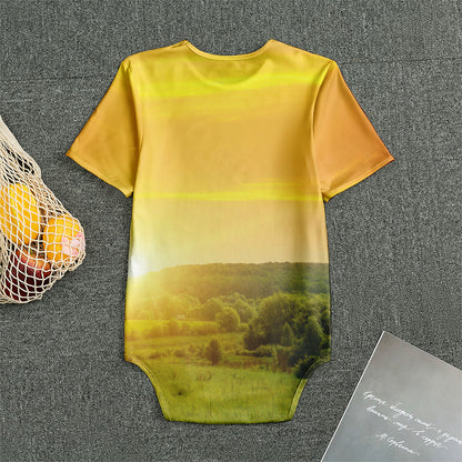 Sunrise Field Print Men's Bodysuit
