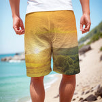 Sunrise Field Print Men's Cargo Shorts