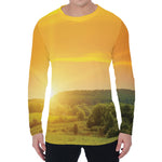 Sunrise Field Print Men's Long Sleeve T-Shirt
