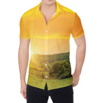 Sunrise Field Print Men's Shirt