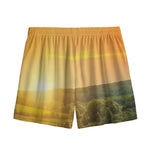 Sunrise Field Print Mesh Shorts