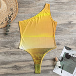 Sunrise Field Print One Shoulder Bodysuit