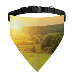 Sunrise Field Print Over The Collar Dog Bandana