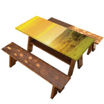 Sunrise Field Print Picnic Table Cover